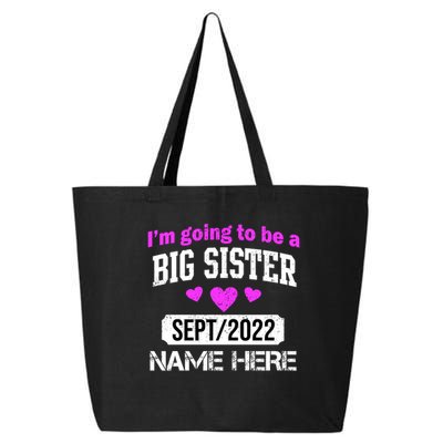 Personalize Big Sister Est Custom Year And Name  25L Jumbo Tote