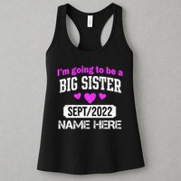 Personalize Big Sister Est Custom Year And Name  Womens Tank Top