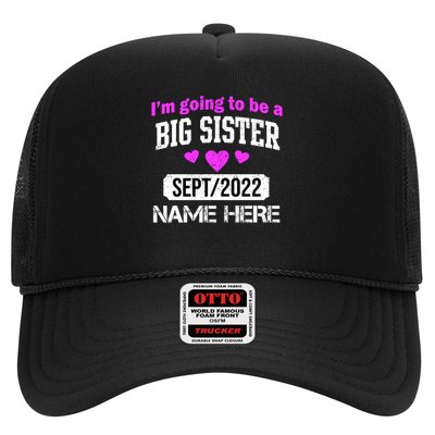Personalize Big Sister Est Custom Year And Name  Trucker Hat