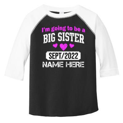 Personalize Big Sister Est Custom Year And Name  Toddler Fine Jersey T-Shirt