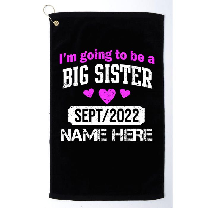 Personalize Big Sister Est Custom Year And Name  Golf Towel
