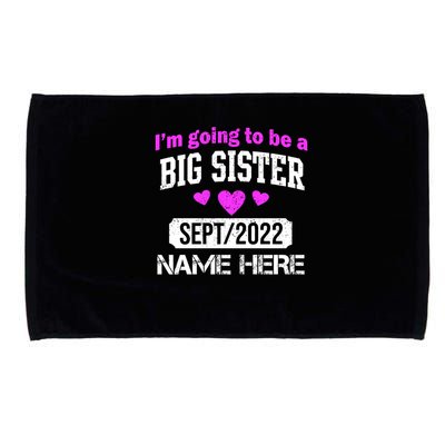 Personalize Big Sister Est Custom Year And Name  Microfiber Hand Towel