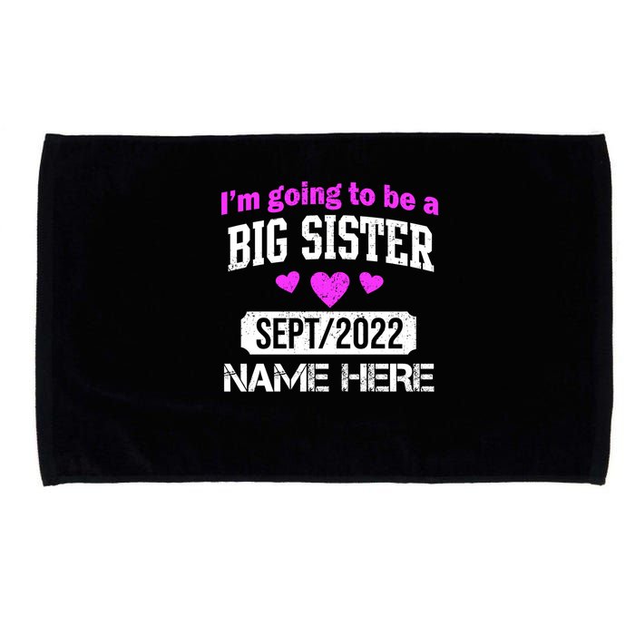 Personalize Big Sister Est Custom Year And Name  Microfiber Hand Towel