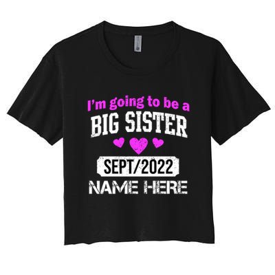Personalize Big Sister Est Custom Year And Name  Crop Top