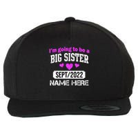 Personalize Big Sister Est Custom Year And Name  Wool Snapback Cap