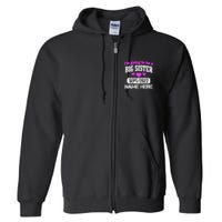 Personalize Big Sister Est Custom Year And Name  Full Zip Hoodie