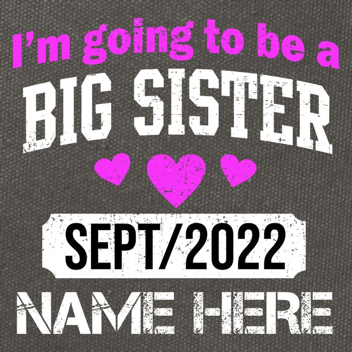 Personalize Big Sister Est Custom Year And Name  Cotton Canvas Backpack