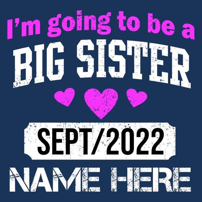 Personalize Big Sister Est Custom Year And Name  Infant Baby Jersey Bodysuit