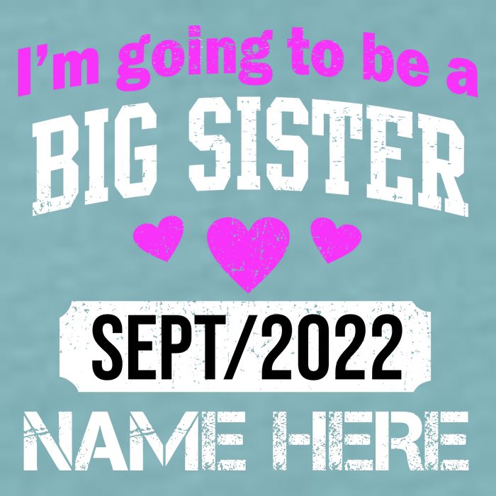 Personalize Big Sister Est Custom Year And Name  Sueded Cloud Jersey T-Shirt