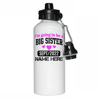 Personalize Big Sister Est Custom Year And Name  Aluminum Water Bottle