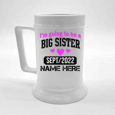 Personalize Big Sister Est Custom Year And Name  Beer Stein