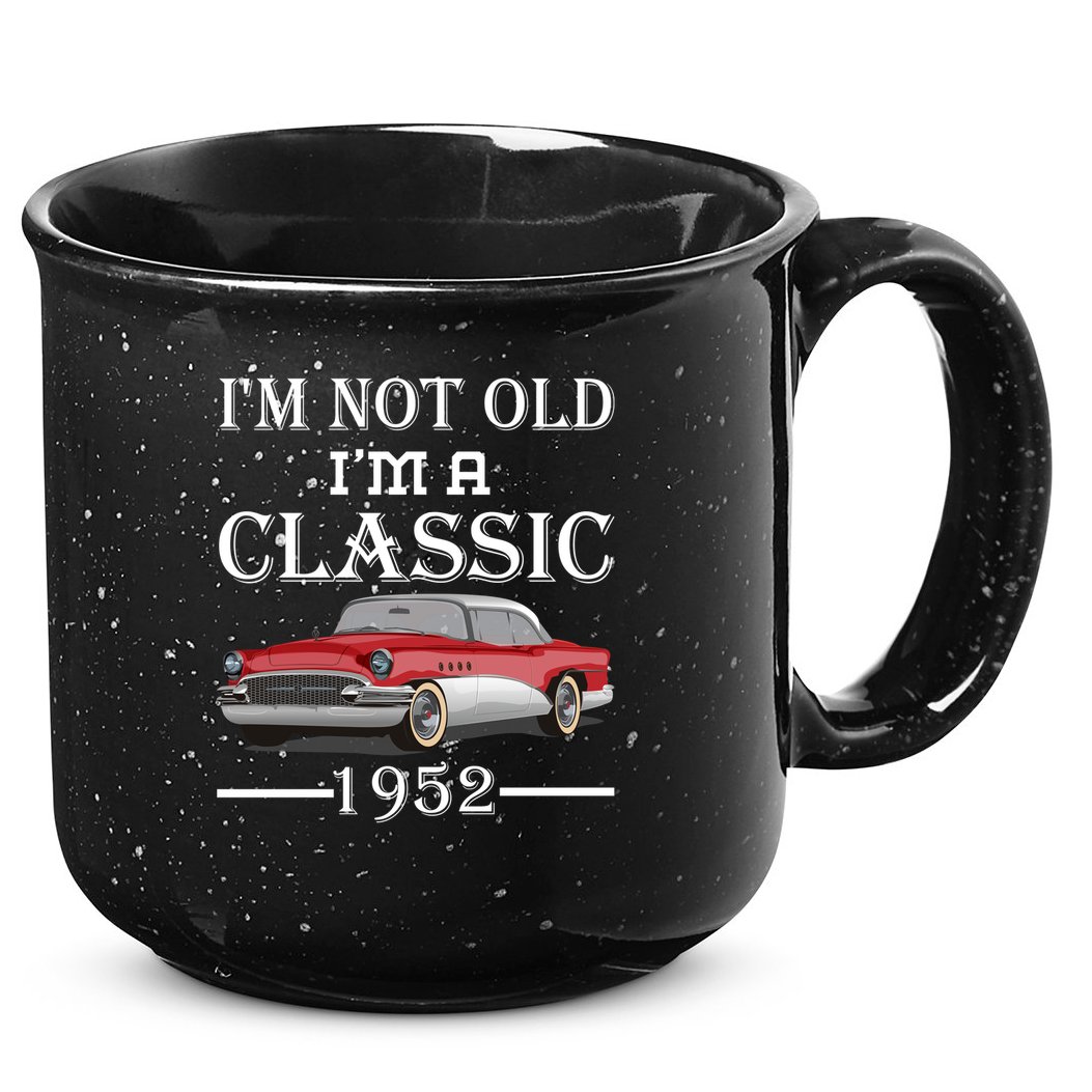 Personalize Birthday Year I'm not Old I'm a Classic Car 15oz Campfire Ceramic Mug