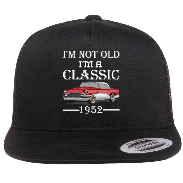 Personalize Birthday Year I'm not Old I'm a Classic Car Flat Bill Trucker Hat