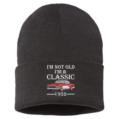 Personalize Birthday Year I'm not Old I'm a Classic Car Sustainable Knit Beanie