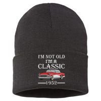 Personalize Birthday Year I'm not Old I'm a Classic Car Sustainable Knit Beanie