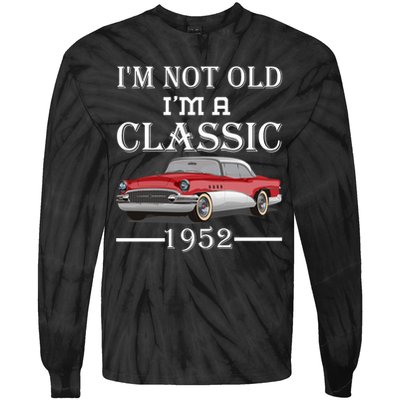 Personalize Birthday Year I'm not Old I'm a Classic Car Tie-Dye Long Sleeve Shirt
