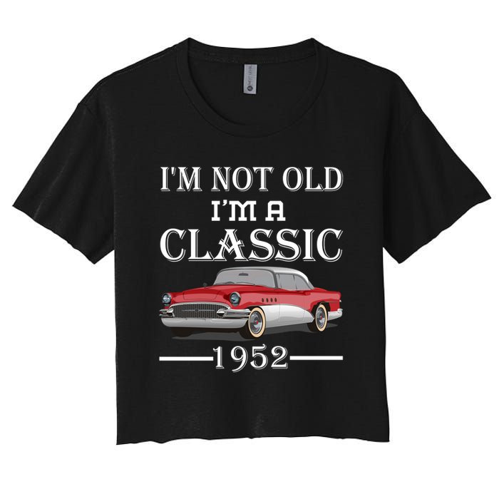 Personalize Birthday Year I'm not Old I'm a Classic Car Women's Crop Top Tee