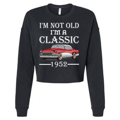 Personalize Birthday Year I'm not Old I'm a Classic Car Cropped Pullover Crew