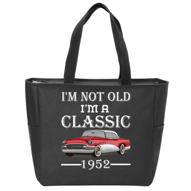 Personalize Birthday Year I'm not Old I'm a Classic Car Zip Tote Bag