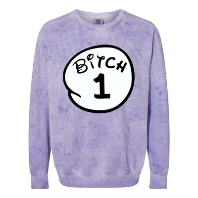 Personalize Bitch 1 2 3 4 5 Custom Number Colorblast Crewneck Sweatshirt