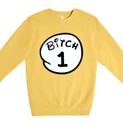 Personalize Bitch 1 2 3 4 5 Custom Number Premium Crewneck Sweatshirt