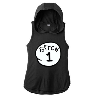 Personalize Bitch 1 2 3 4 5 Custom Number Ladies PosiCharge Tri-Blend Wicking Draft Hoodie Tank