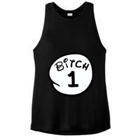 Personalize Bitch 1 2 3 4 5 Custom Number Ladies PosiCharge Tri-Blend Wicking Tank