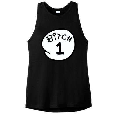 Personalize Bitch 1 2 3 4 5 Custom Number Ladies PosiCharge Tri-Blend Wicking Tank