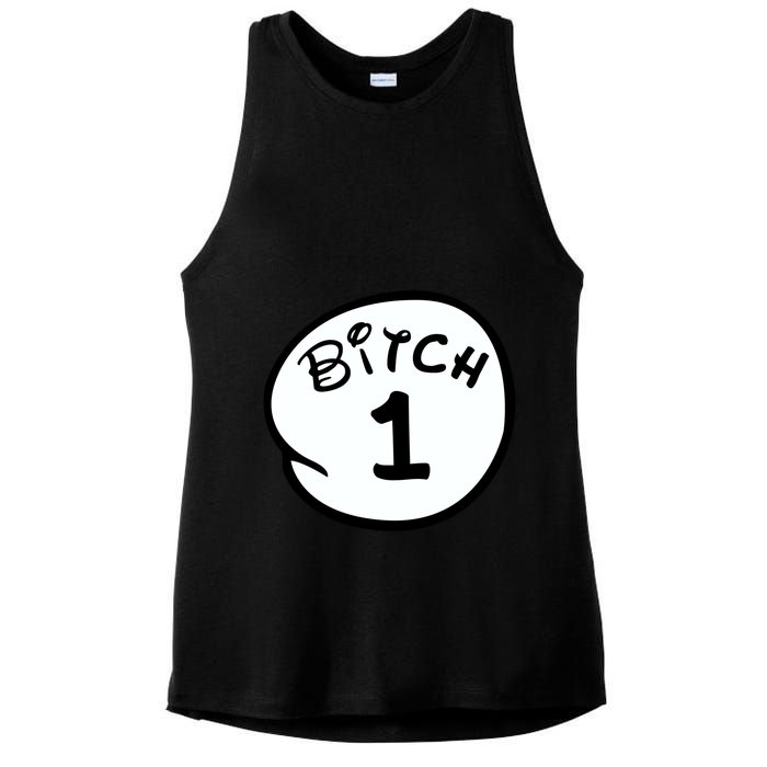 Personalize Bitch 1 2 3 4 5 Custom Number Ladies PosiCharge Tri-Blend Wicking Tank
