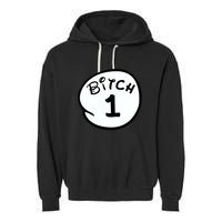 Personalize Bitch 1 2 3 4 5 Custom Number Garment-Dyed Fleece Hoodie