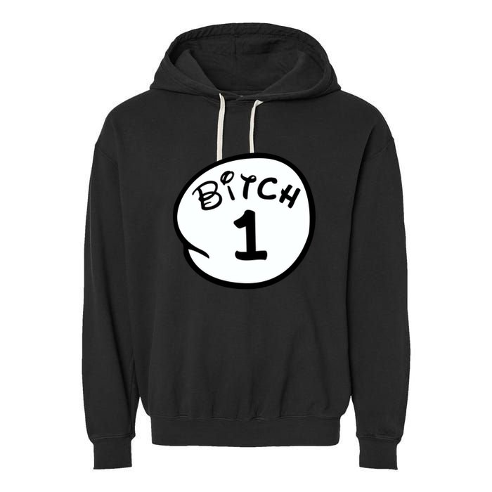 Personalize Bitch 1 2 3 4 5 Custom Number Garment-Dyed Fleece Hoodie