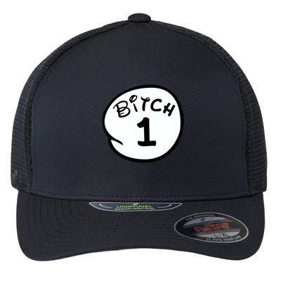 Personalize Bitch 1 2 3 4 5 Custom Number Flexfit Unipanel Trucker Cap