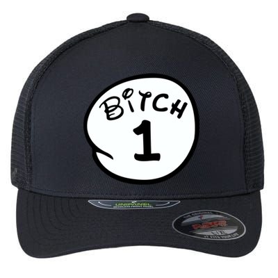 Personalize Bitch 1 2 3 4 5 Custom Number Flexfit Unipanel Trucker Cap