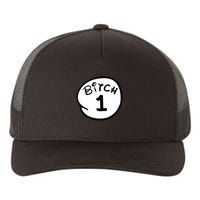 Personalize Bitch 1 2 3 4 5 Custom Number Yupoong Adult 5-Panel Trucker Hat
