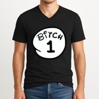 Personalize Bitch 1 2 3 4 5 Custom Number V-Neck T-Shirt