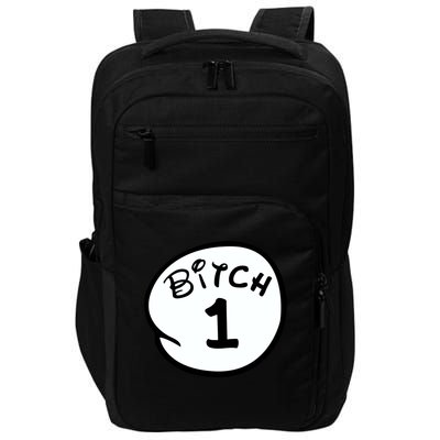 Personalize Bitch 1 2 3 4 5 Custom Number Impact Tech Backpack
