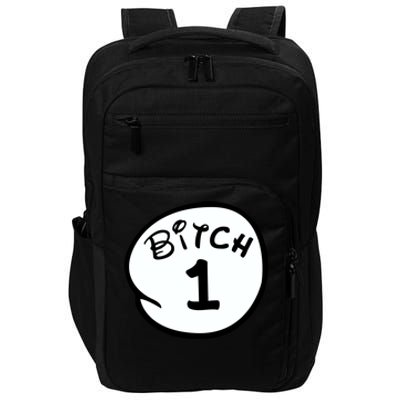 Personalize Bitch 1 2 3 4 5 Custom Number Impact Tech Backpack