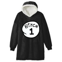 Personalize Bitch 1 2 3 4 5 Custom Number Hooded Wearable Blanket