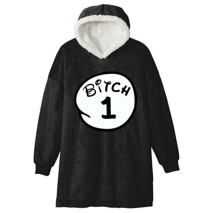 Personalize Bitch 1 2 3 4 5 Custom Number Hooded Wearable Blanket