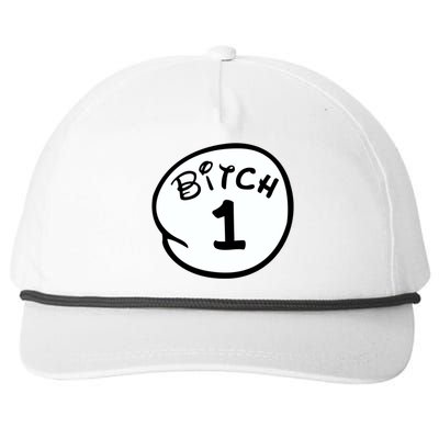 Personalize Bitch 1 2 3 4 5 Custom Number Snapback Five-Panel Rope Hat