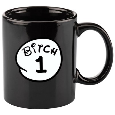 Personalize Bitch 1 2 3 4 5 Custom Number 11oz C Handle Ceramic Mug