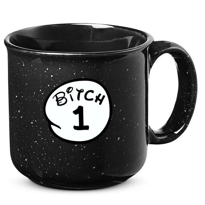 Personalize Bitch 1 2 3 4 5 Custom Number 15oz Campfire Ceramic Mug