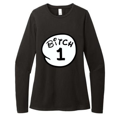 Personalize Bitch 1 2 3 4 5 Custom Number Womens CVC Long Sleeve Shirt