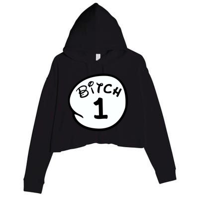 Personalize Bitch 1 2 3 4 5 Custom Number Crop Fleece Hoodie