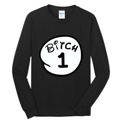 Personalize Bitch 1 2 3 4 5 Custom Number Tall Long Sleeve T-Shirt