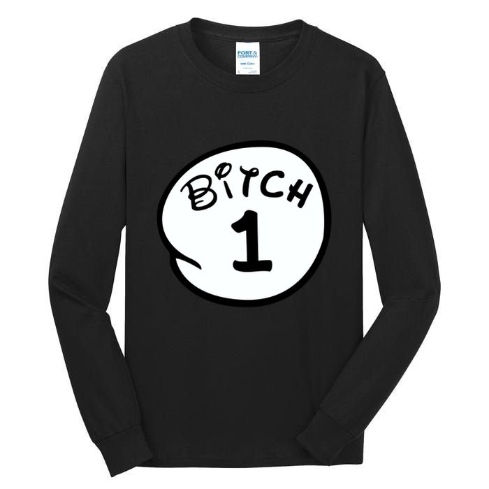 Personalize Bitch 1 2 3 4 5 Custom Number Tall Long Sleeve T-Shirt