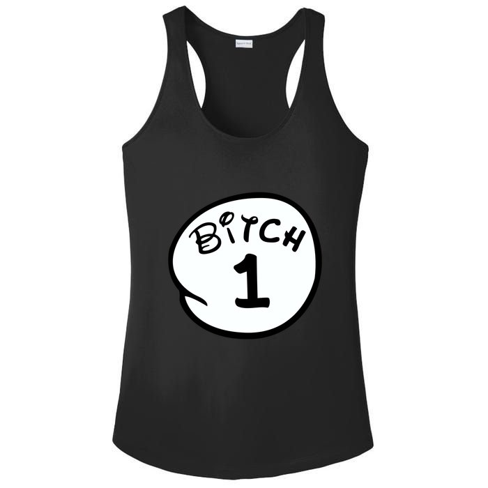 Personalize Bitch 1 2 3 4 5 Custom Number Ladies PosiCharge Competitor Racerback Tank