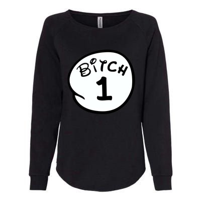 Personalize Bitch 1 2 3 4 5 Custom Number Womens California Wash Sweatshirt