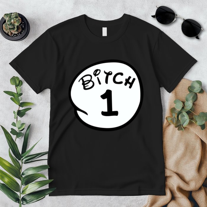 Personalize Bitch 1 2 3 4 5 Custom Number Premium T-Shirt