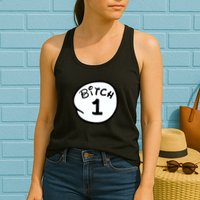 Personalize Bitch 1 2 3 4 5 Custom Number Womens Tank Top